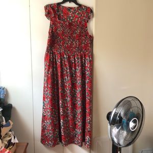 Floral mid calf length dress